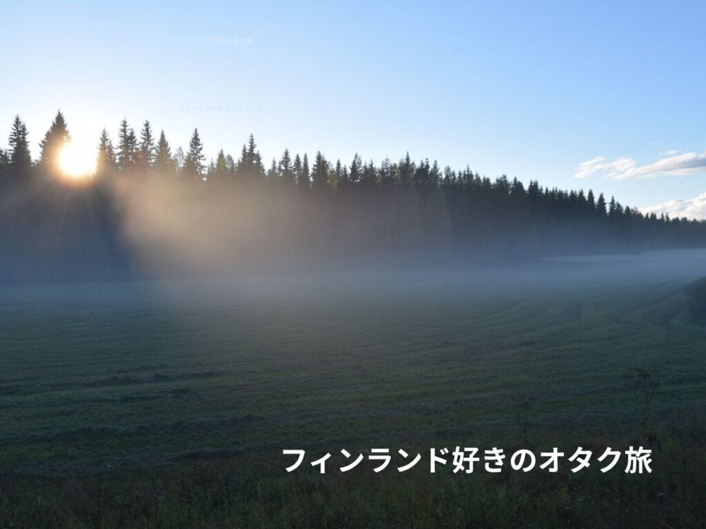 Jyväskyläに行く途中で撮った牧草地の風景