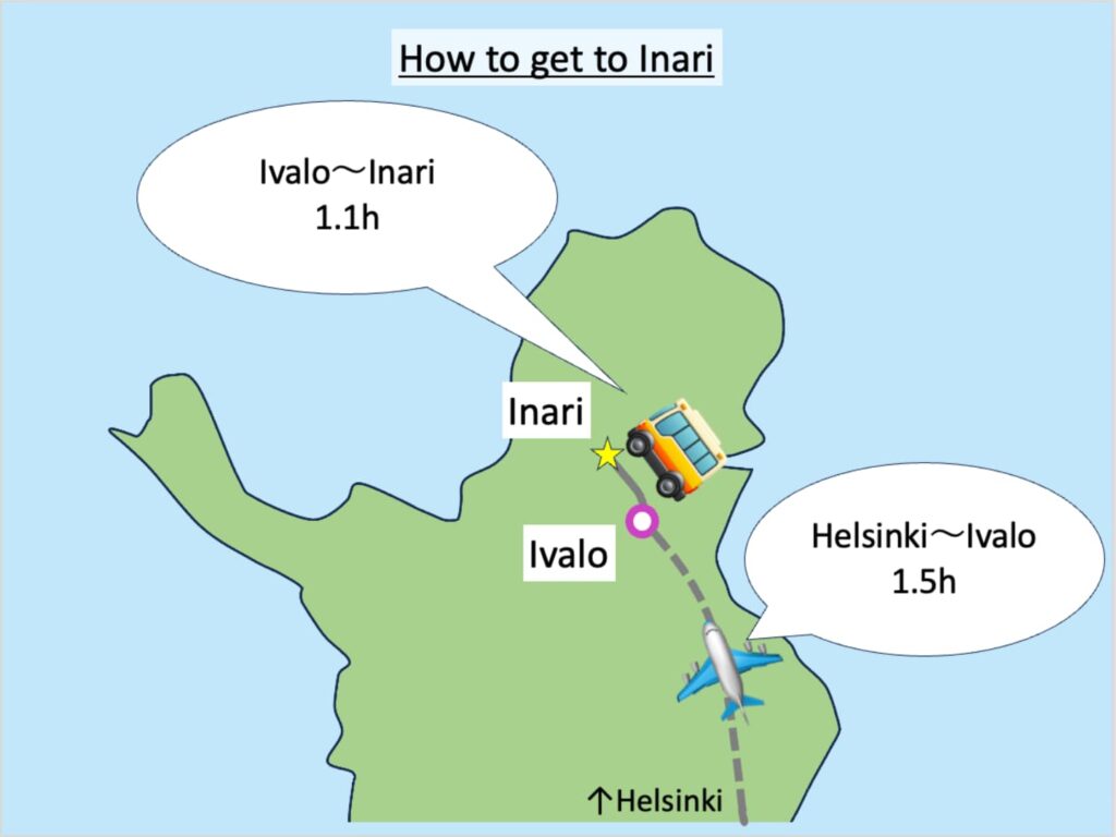 Map(How to get to Inari)