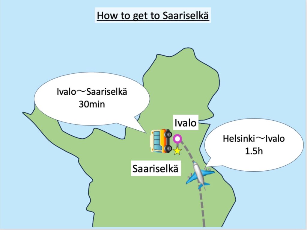 How to get to Saariselkä (Map)