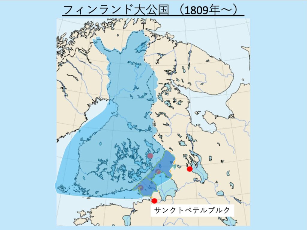 フィンランド大公国の国境線
